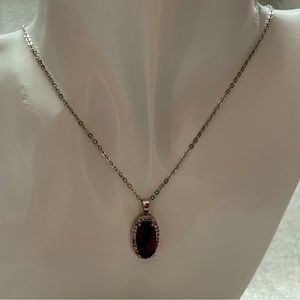 Nikola Valenti Purple Amethyst in a Rhinestone Cluster 20” Necklace